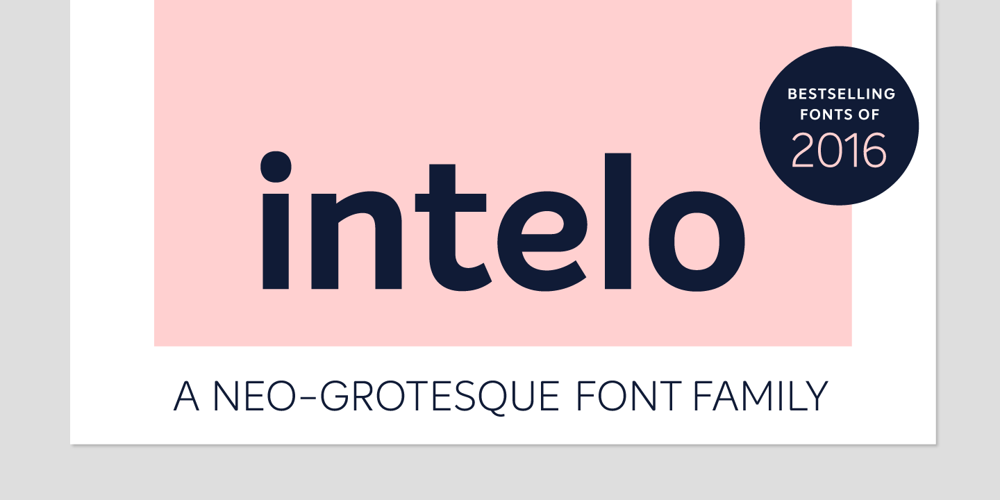 Beispiel einer Intelo Italic-Schriftart